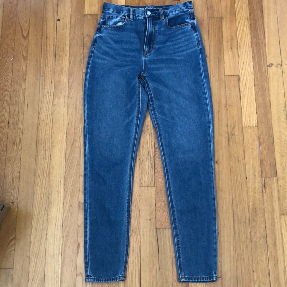 Dark blue American Eagle mom jeans